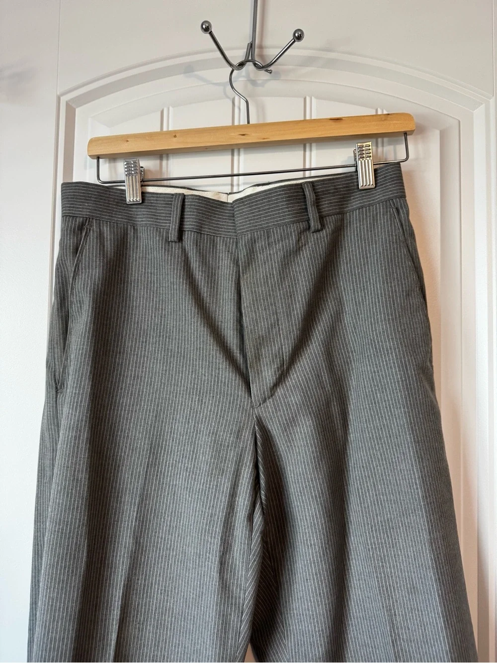 Merona Men's Gray Pinstripe Two-Piece Suit Jacket & Pants